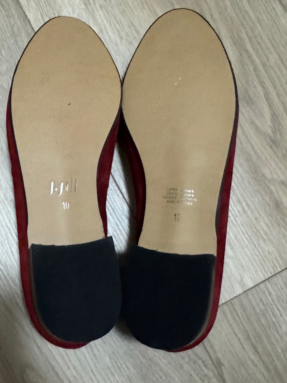 J. Jill Women's Suede Crimson Red Venetian Style Loafers Sz. 10 Like New - Picture 4 of 6